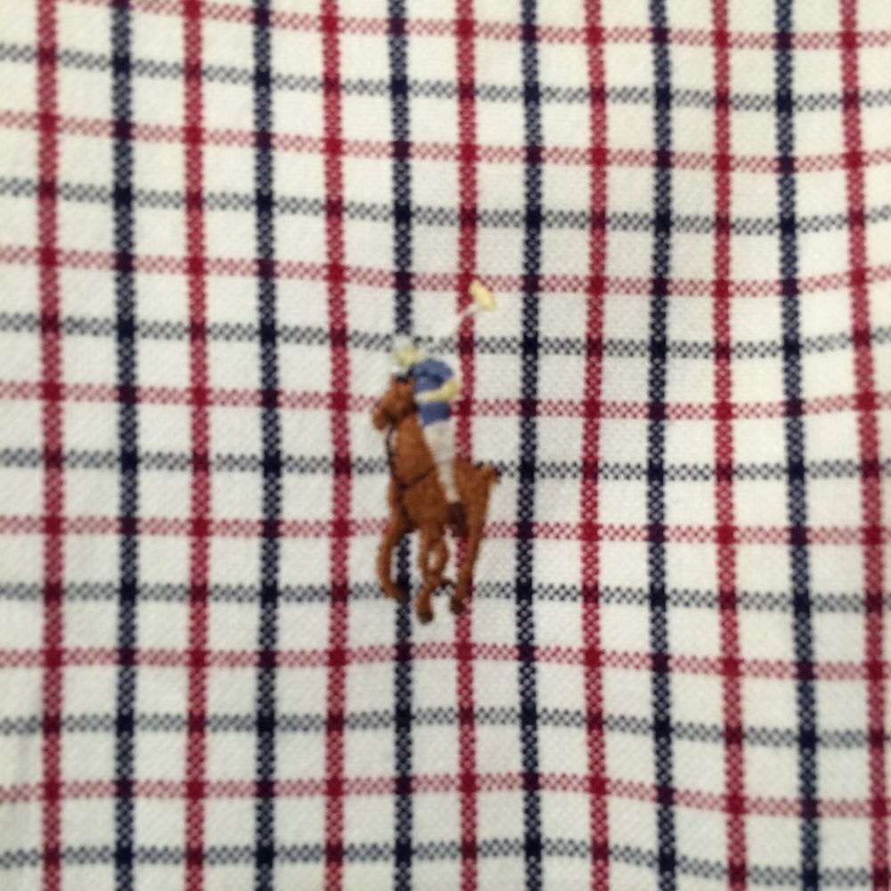 Ralph Lauren Mens sz 16.5 checkered Yarmouth(107) - Picture 2 of 4